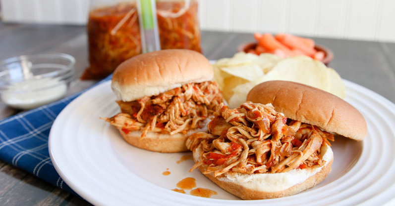 Slow Cooked Buffalo Chicken - Freezer Meal Recipe