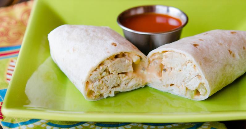 Buffalo Chicken Wraps - Lunch Version by Once A Month Meals