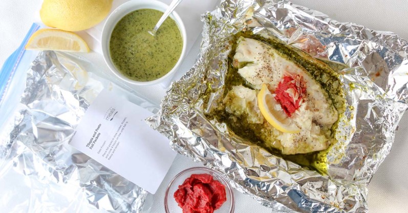 Tilapia and Pesto Packets