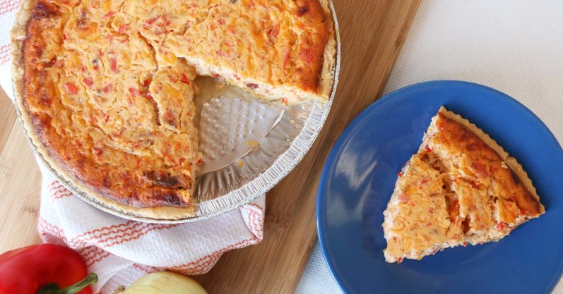 Allergy Friendly Freezer Recipes - Bacon Cheddar Eggless Quiche