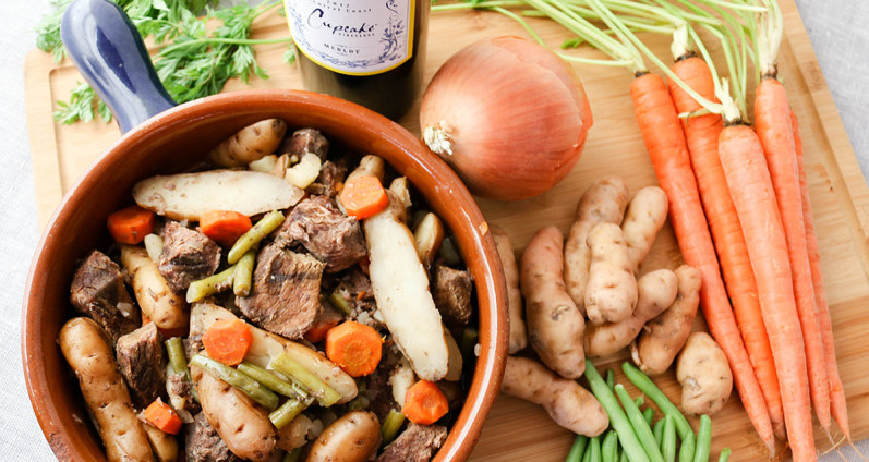 Merlot Beef and Veggies with Beef Bone Broth