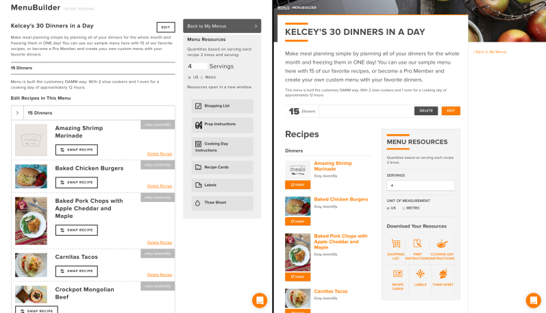 Your MenuBuilder is like NEW! | Once A Month Meals