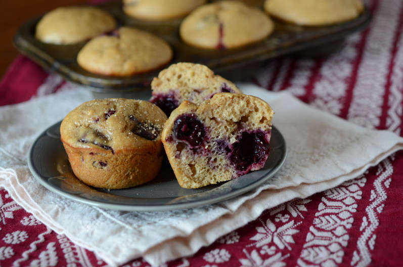 cherry maple muffins
