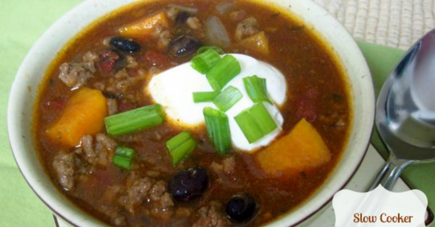 Slow Cooker Sweet Potato Chili - Lunch Version | Once A Month Meals
