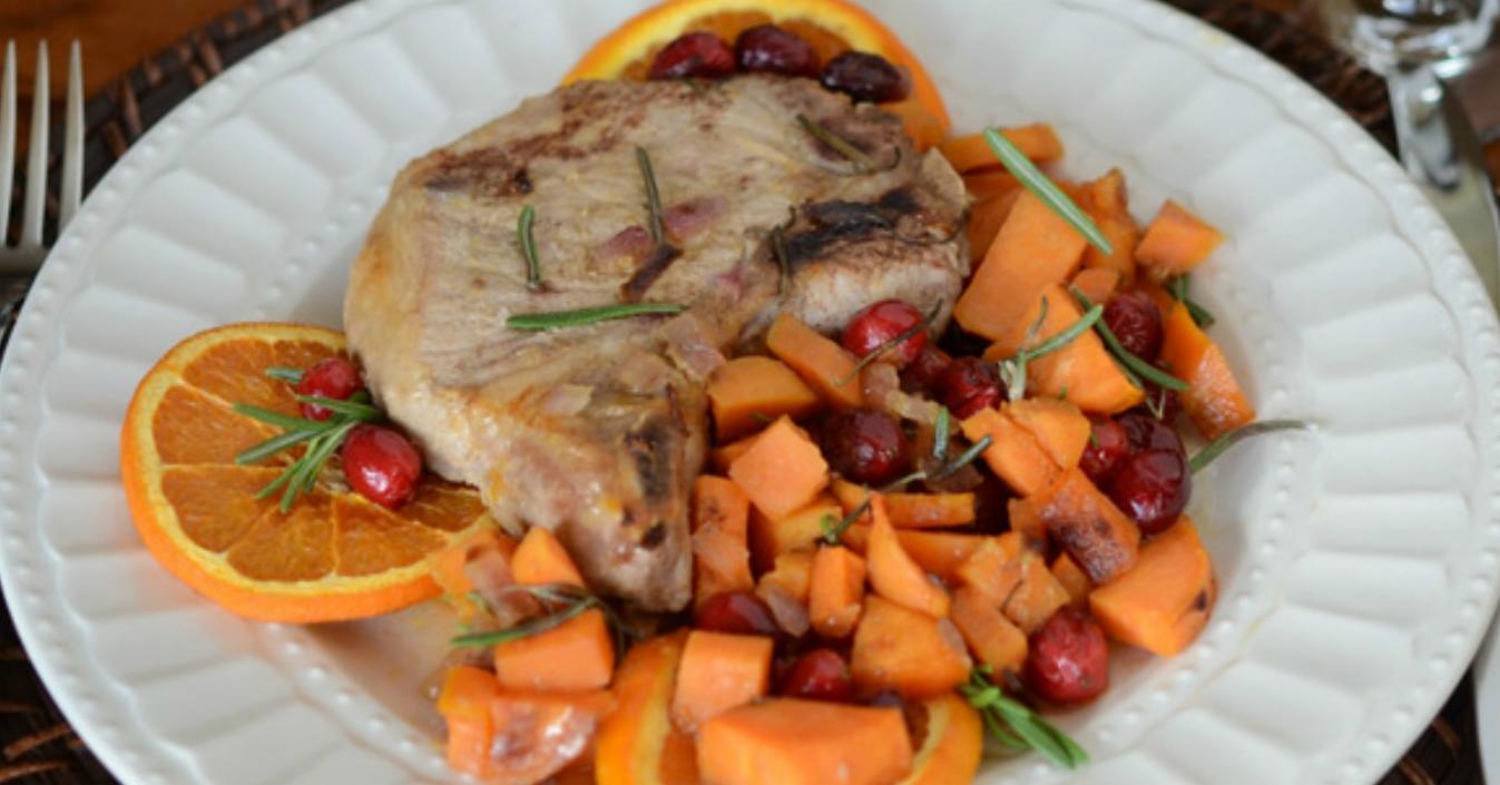 Cranberry Maple Orange Pork Chops | Once A Month Meals