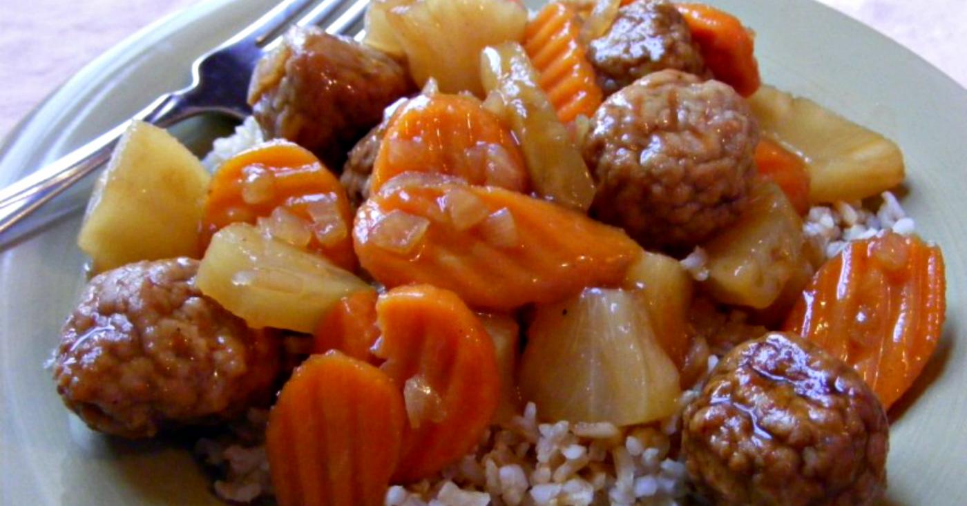 Slow Cooker Sweet and Sour Meatballs Traditional Dump and Go Dinner