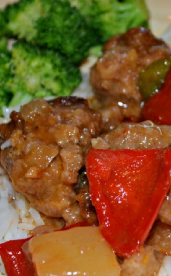 Gluten Free Dairy Free Slow Cooker Sweet and Sour Meatballs Dump and