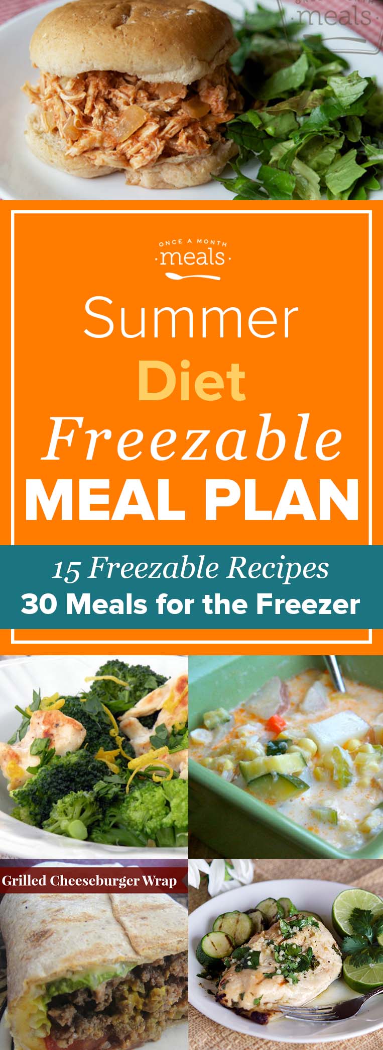 Summer Diet Monthly Freezer Meal Plan Vol. 4 | Once A Month Meals