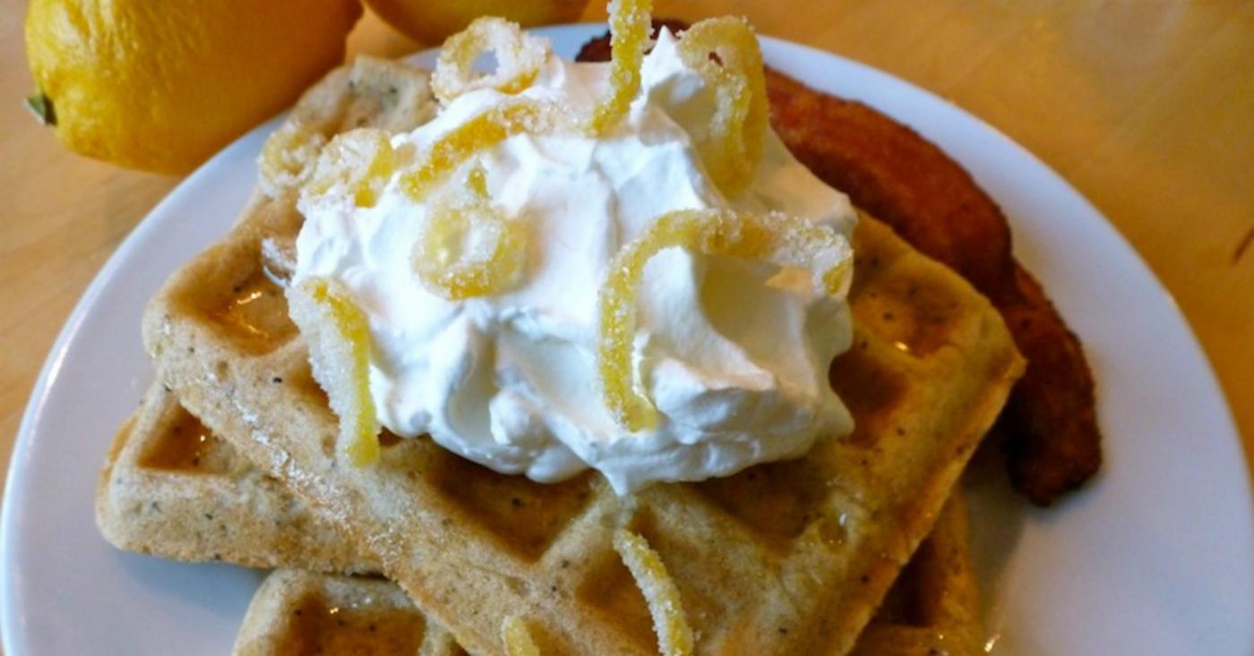 Gluten Free Dairy Free Lemon Poppy Seed Waffles | Once A Month Meals