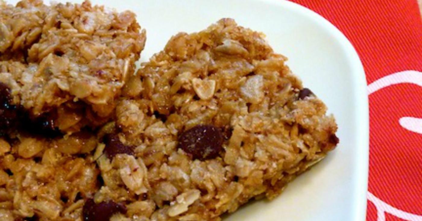 Gluten Free Dairy Free Chewy Chocolate Chip Granola Bars | Once A Month Meals