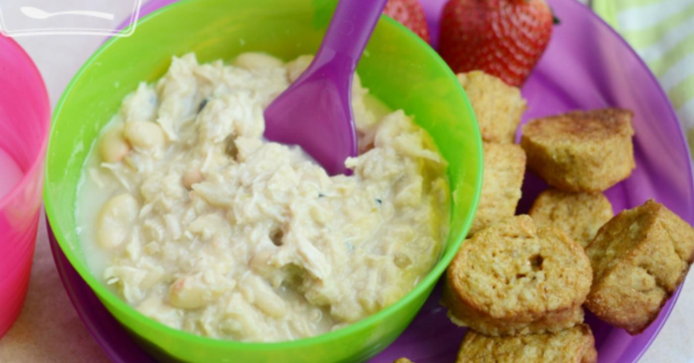 Slow Cooker White Chicken Chili - Lunch | Once A Month Meals