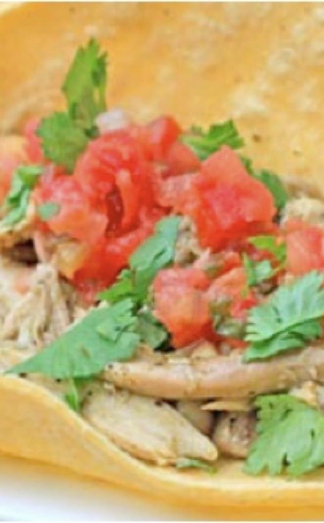 Gluten Free Dairy Free Slow Cooker Chicken Taco Filling Lunch Version