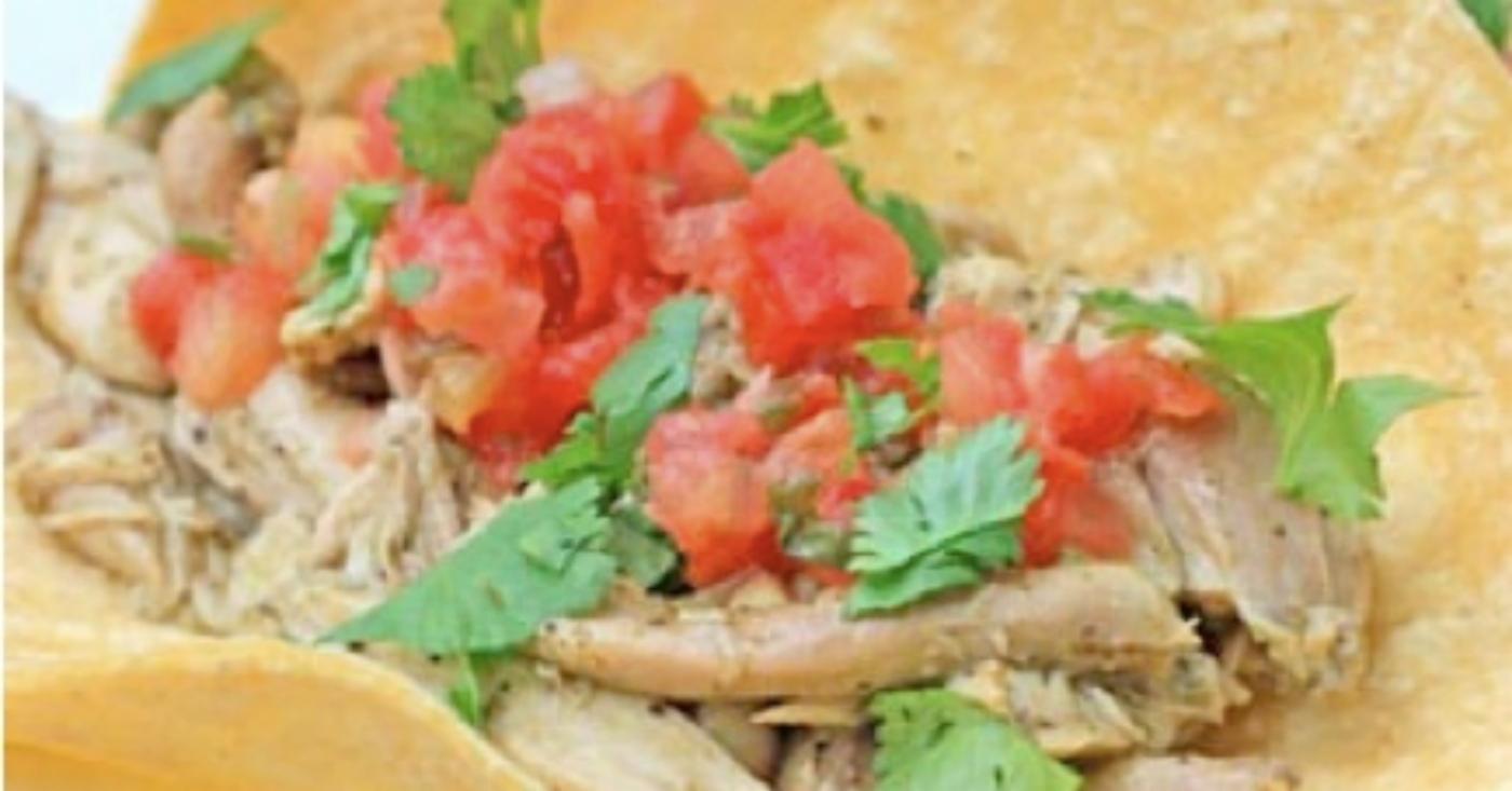 Gluten Free Dairy Free Slow Cooker Chicken Taco Filling Lunch Version
