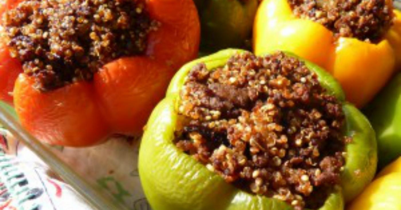 Gluten Free and Dairy Free Beef Stuffed Peppers