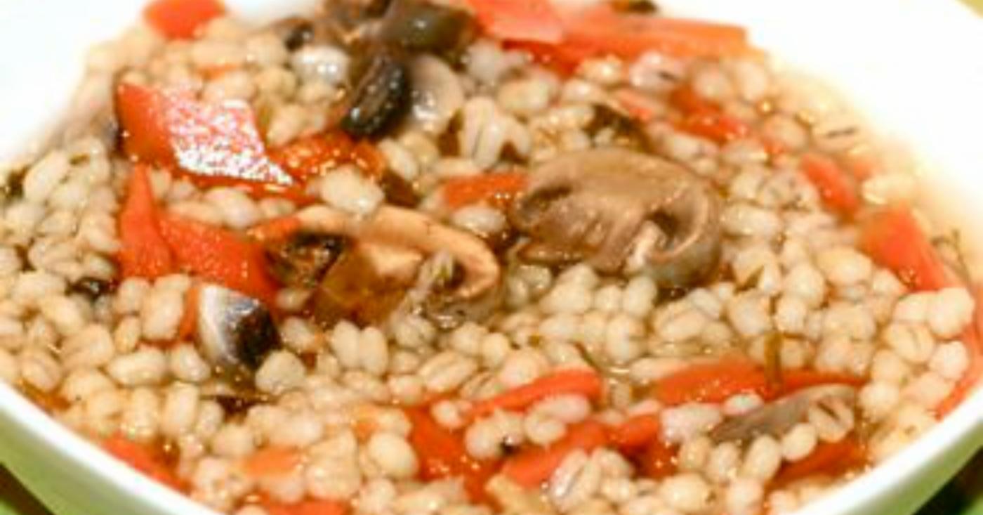 Healthy Mushroom Barley Soup - Lunch Version | Once A Month Meals