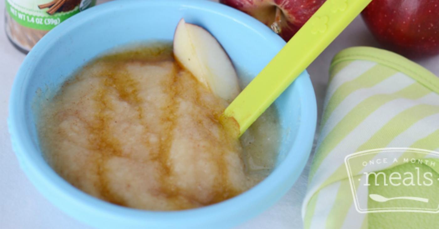 Maple Cinnamon Apple-Pearsauce | Once A Month Meals