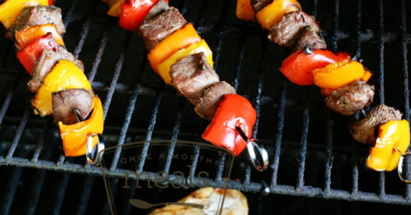 Summer Steak Kebabs - Dump and Go Dinner