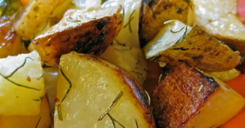 Rosemary Garlic Roasted Potatoes | Once A Month Meals