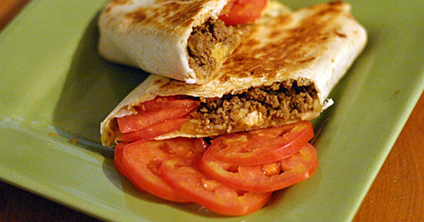 Grilled Vegetarian Cheeseburger Wraps Lunch Version Once A Month Meals