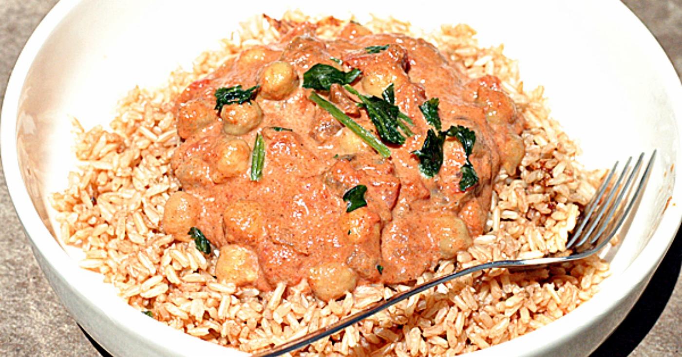 Slow Cooker Better Vegetarian Butter "Chicken" Dump and Go Dinner