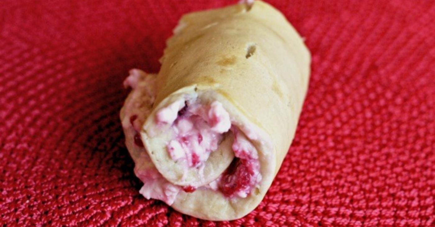 Raspberry and Cream Pancake Rolls | Once A Month Meals