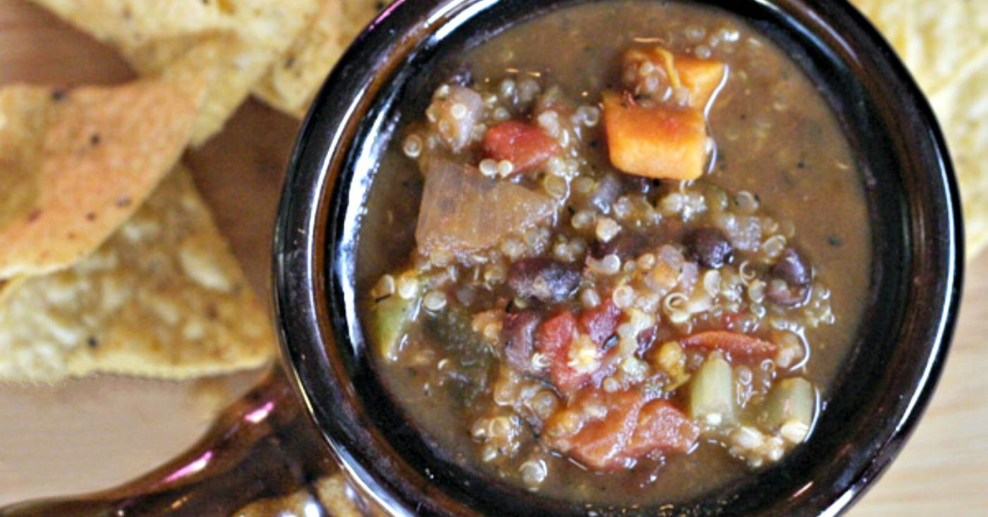Instant Pot Black Bean Quinoa Stew Dump and Go Dinner Once A Month