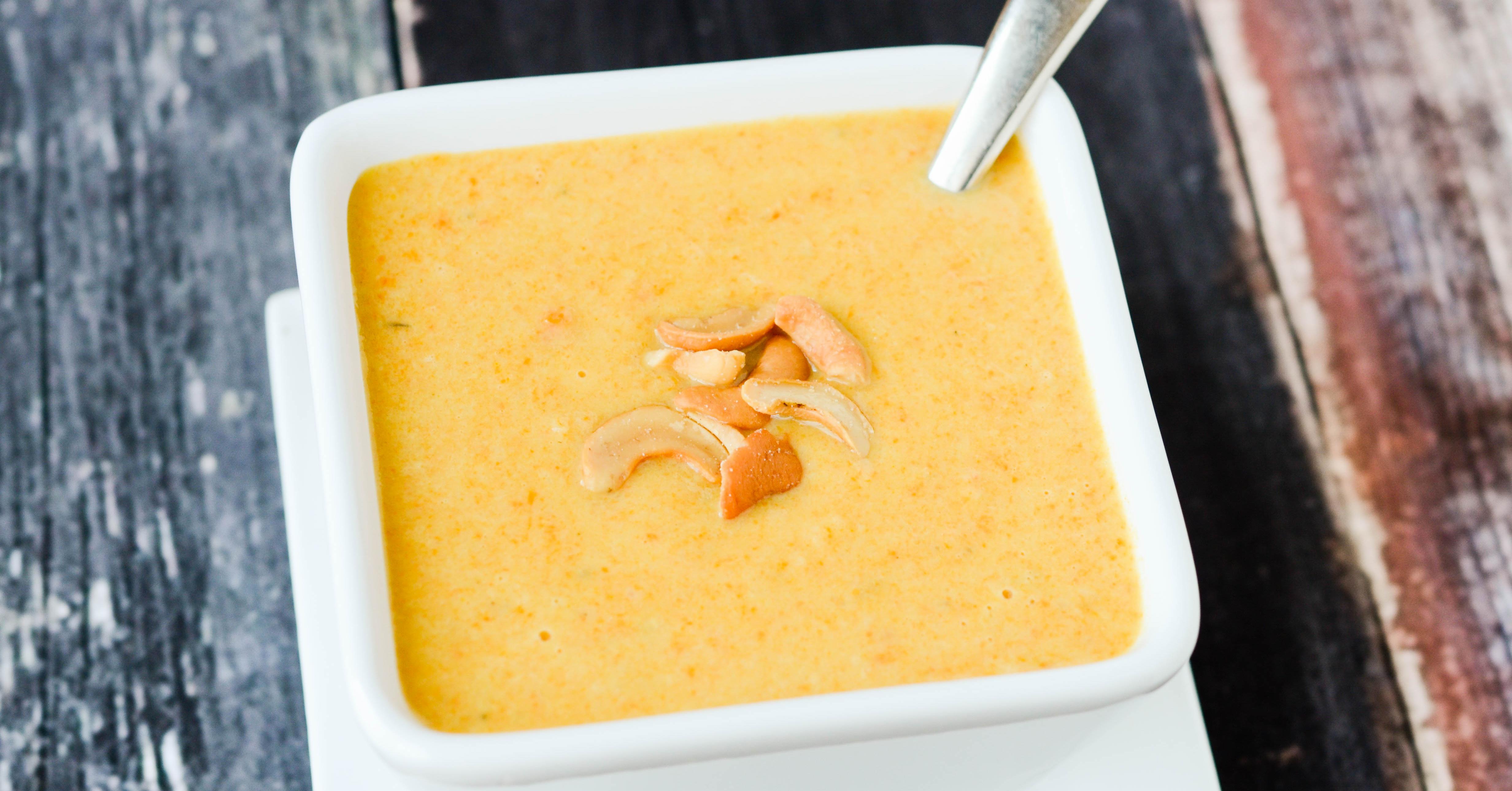 Instant Pot Curried Coconut Cauliflower Soup Dump and Go Dinner Once A Month Meals