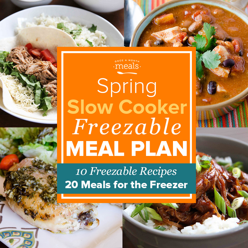 Spring Slow Cooker Dump and Go Mini Menu Vol. 1 | Once A Month Meals