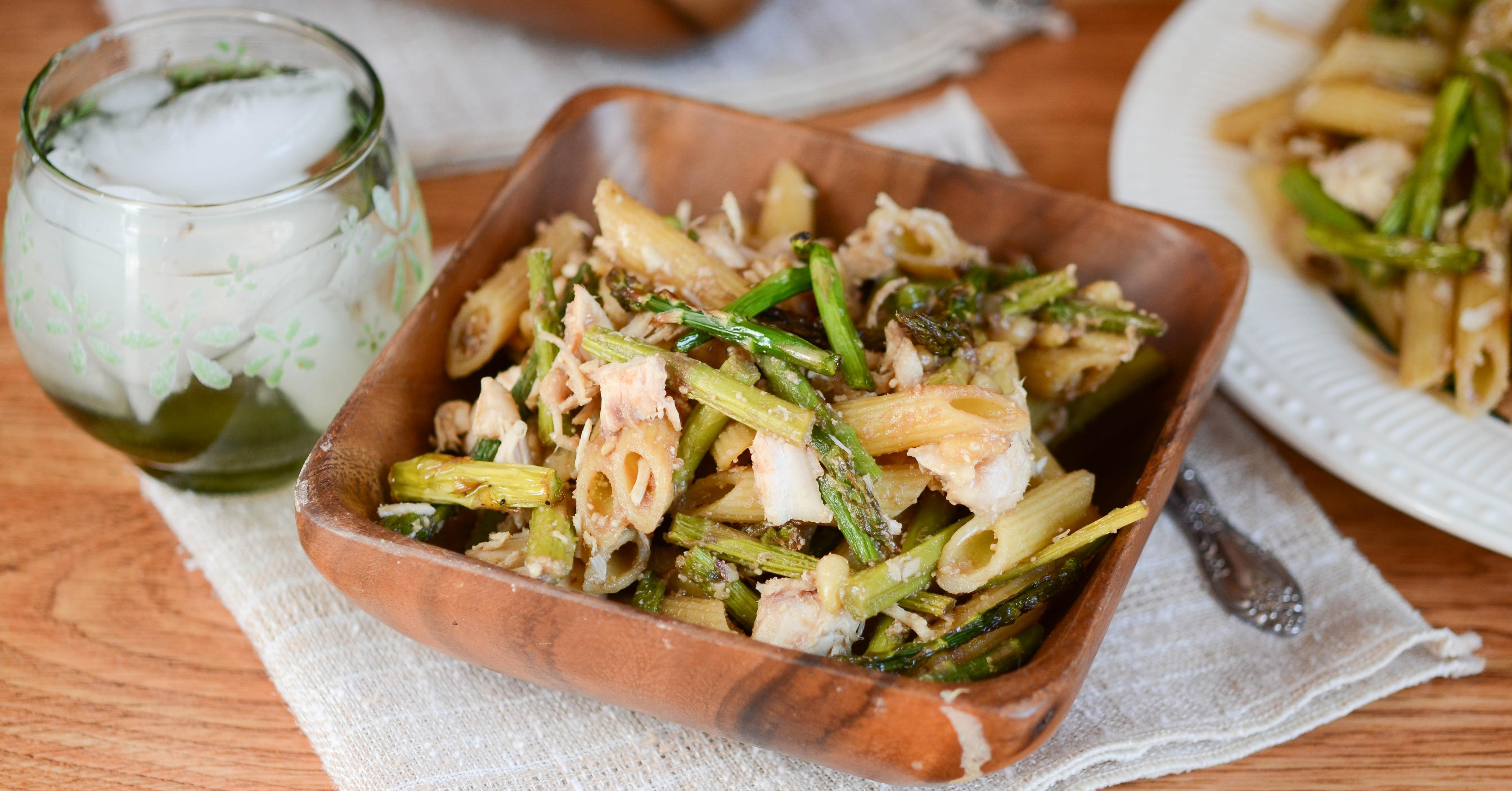 Buttery Balsamic Pasta and Asparagus Side Dish Version Once A Month