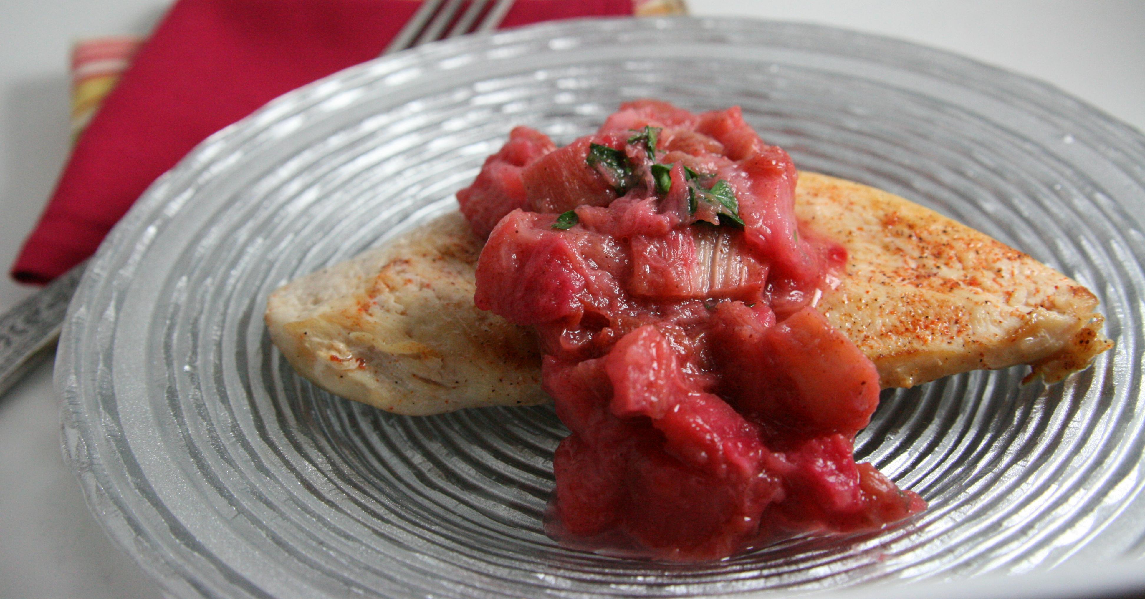 Paleo Grilled Chicken with Rhubarb Chutney - Dump and Go Dinner | Once A Month Meals