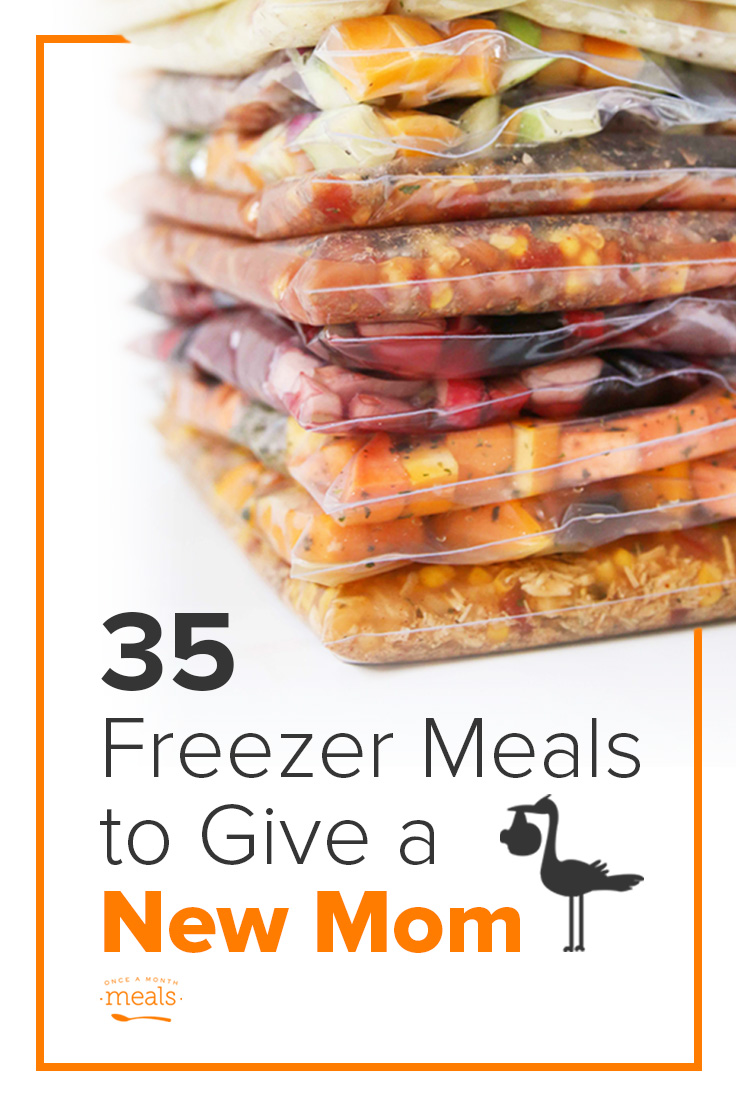 35 Freezer Meals to Give to a New Mom - breakfast, lunch, snacks, and dinner, plus Instant Pot recipes! Freezer meals will keep her sane.
