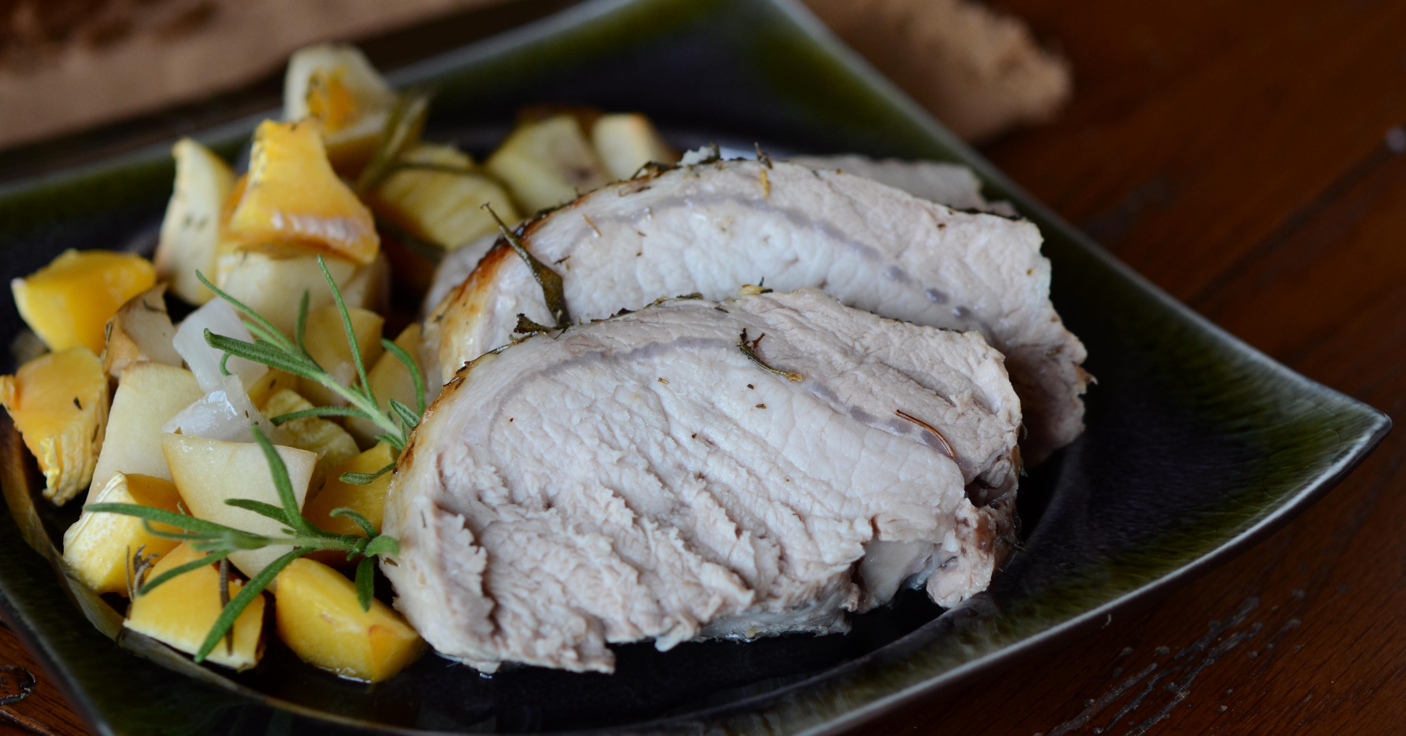 Instant Pot Rosemary Pork Roast with Fall Vegetables Dump and Go
