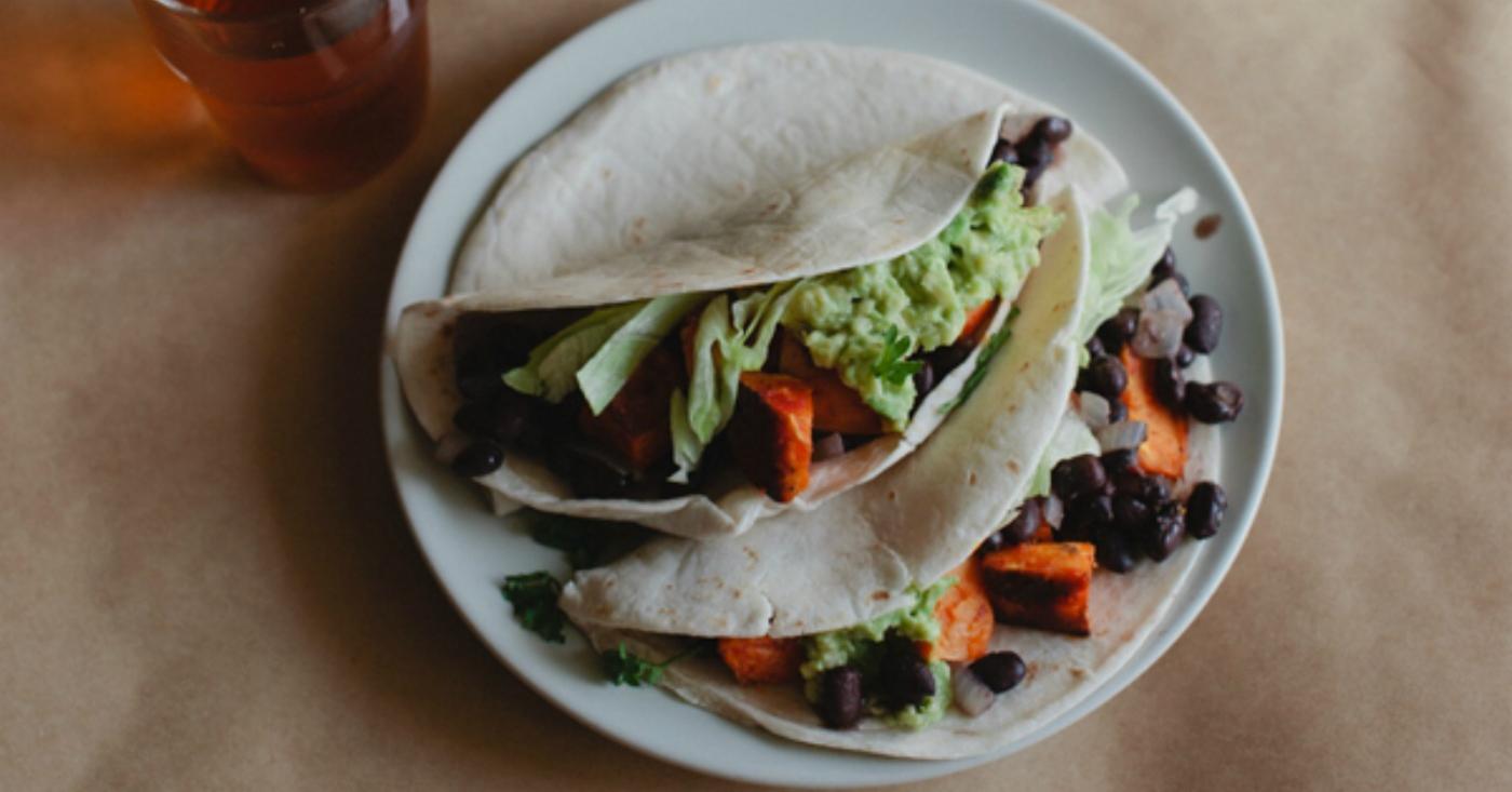 Sriracha Sweet Potato Black Bean Tacos - Dump and Go Dinner | Once A Month Meals