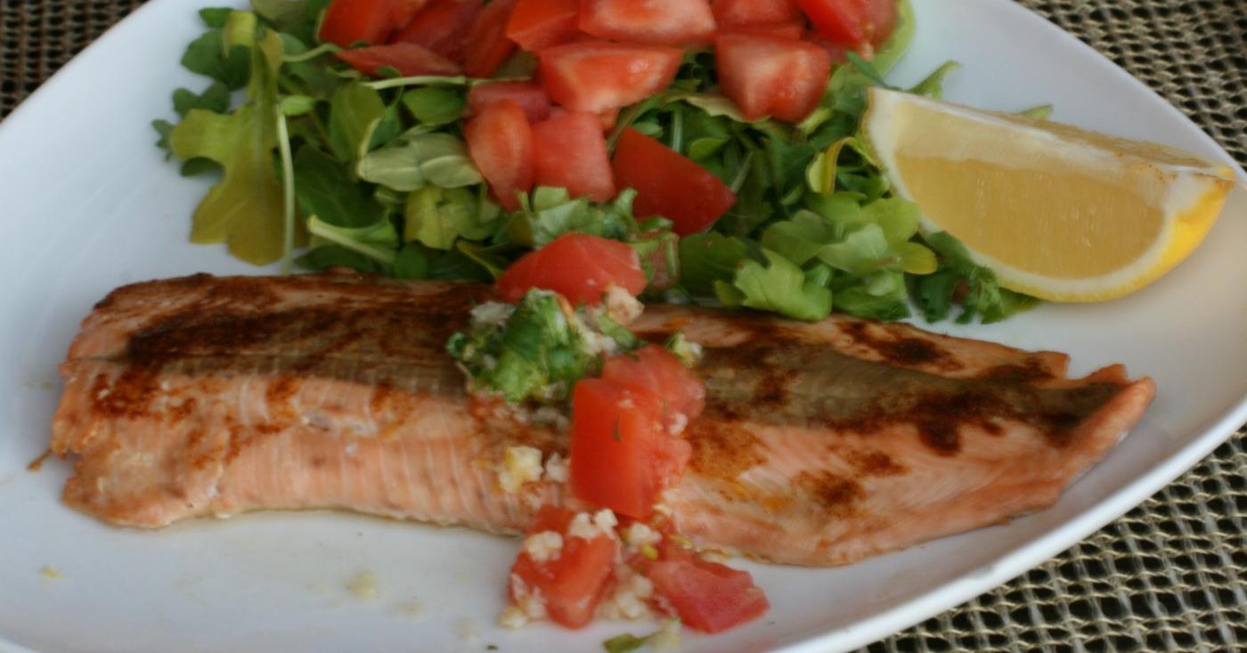 Spicy Salmon with Heirloom Tomato Salsa - Dump and Go Dinner | Once A Month Meals