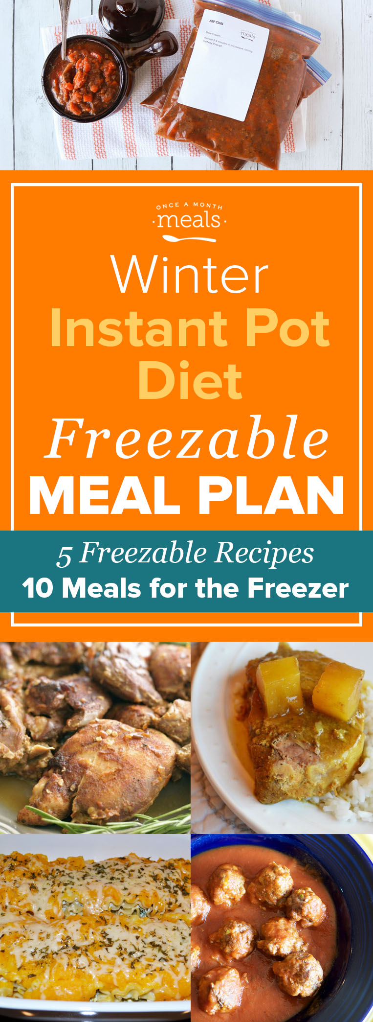 Winter Instant Pot Diet Mini Freezer Meal Plan Vol. 1 Once A Month Meals