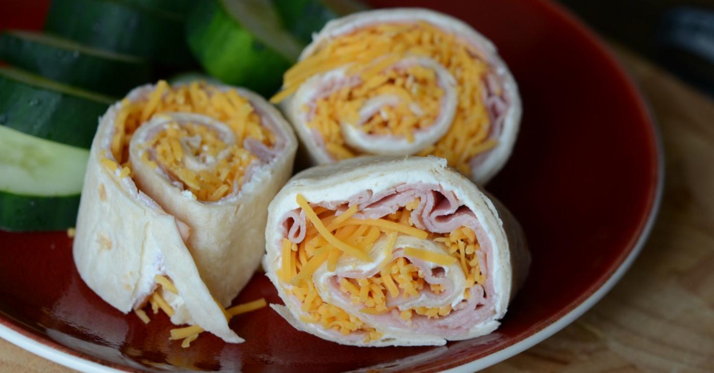 Ham and Cheese Picnic Pinwheels - Lunch Version | Once A Month Meals
