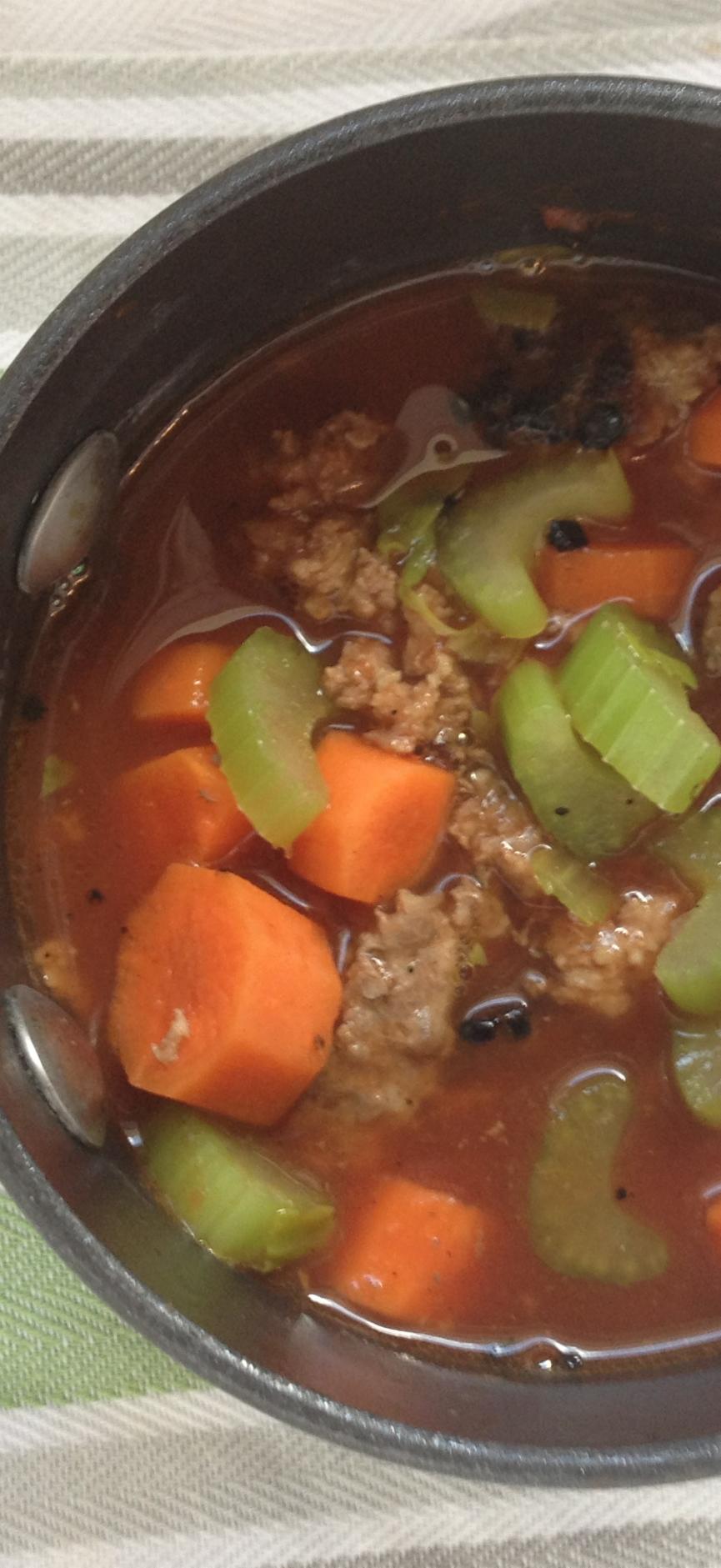 Hearty Paleo Vegetable Soup - Lunch Version | Once A Month Meals