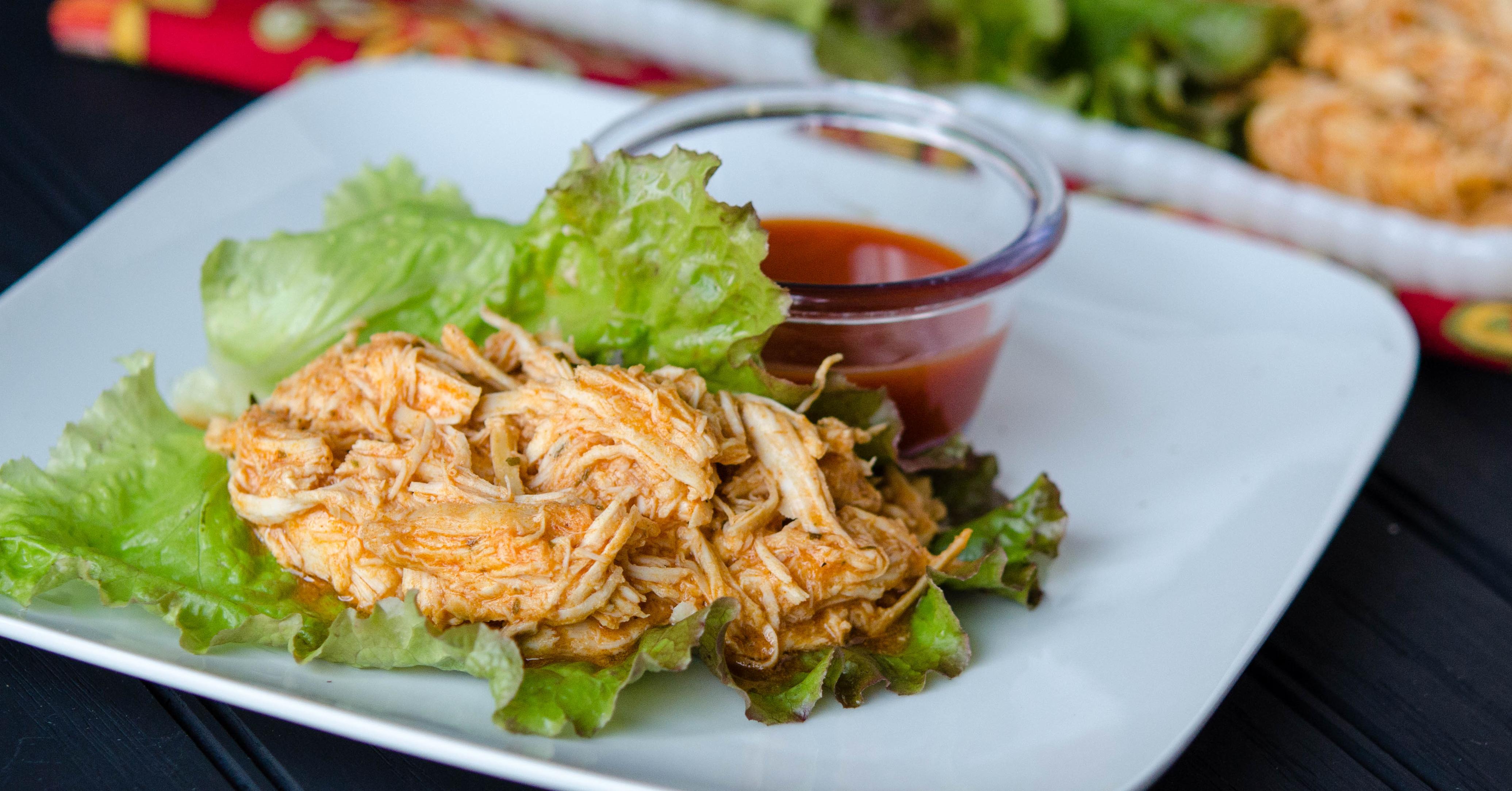 Buffalo Chicken Lettuce Wraps - Gluten Free Dairy Free - Lunch Version | Once A Month Meals