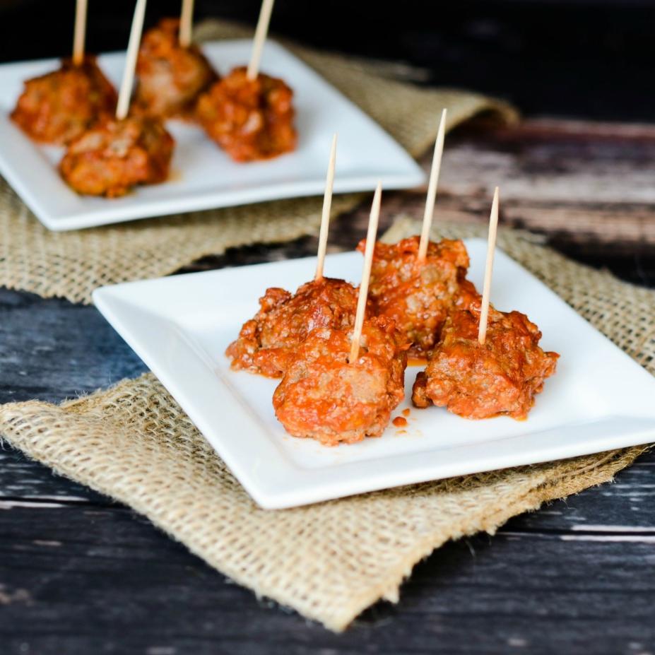 Slow Cooker BBQ Meatballs - Dump and Go Dinner | Once A Month Meals
