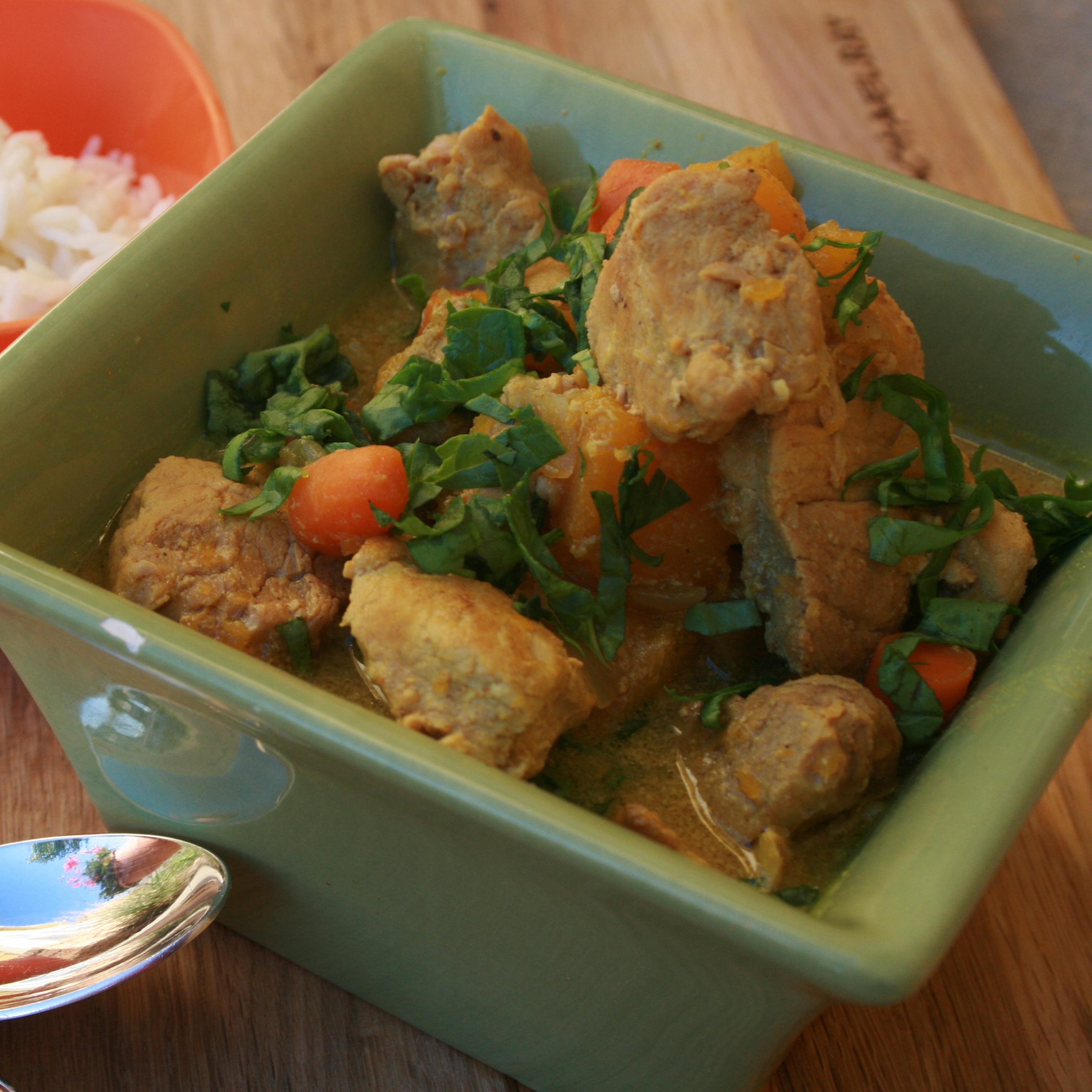 Slow Cooker Curried Pork and Fall Vegetable Stew Lunch Once A Month