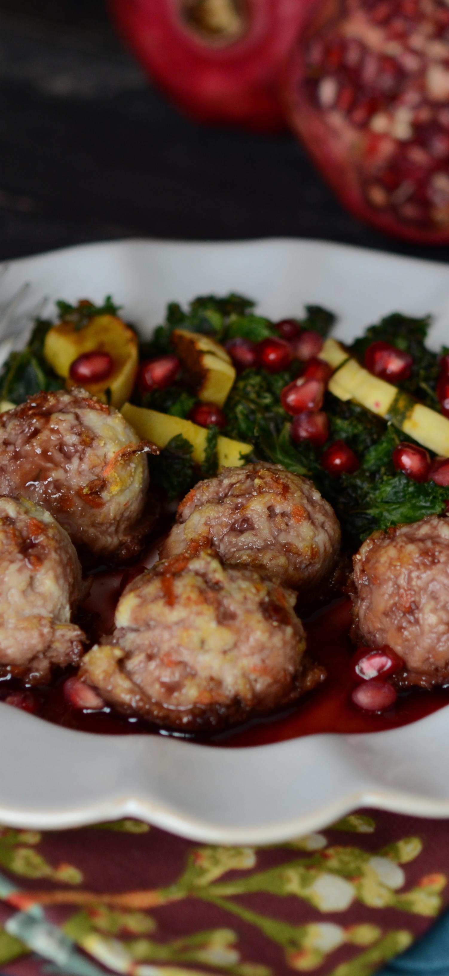 Taste of Thanksgiving Glazed Meatballs | Once A Month Meals