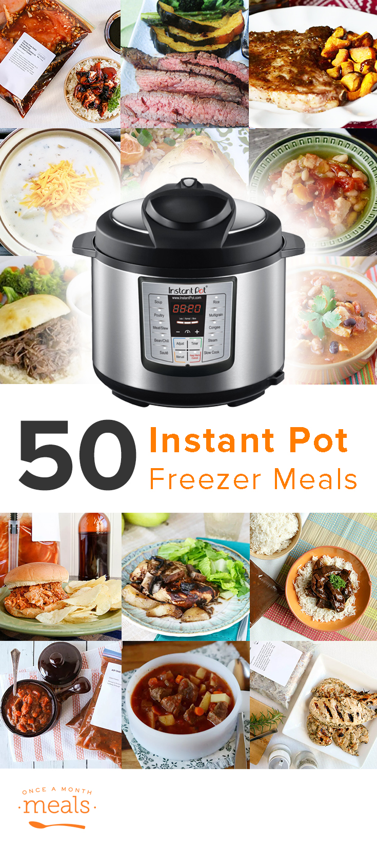 50 Instant Pot Freezer Meals | Once A Month Meals