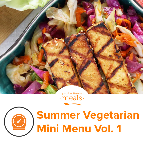 Summer Vegetarian Mini Freezer Meal Plan Vol. 1 Once A Month Meals