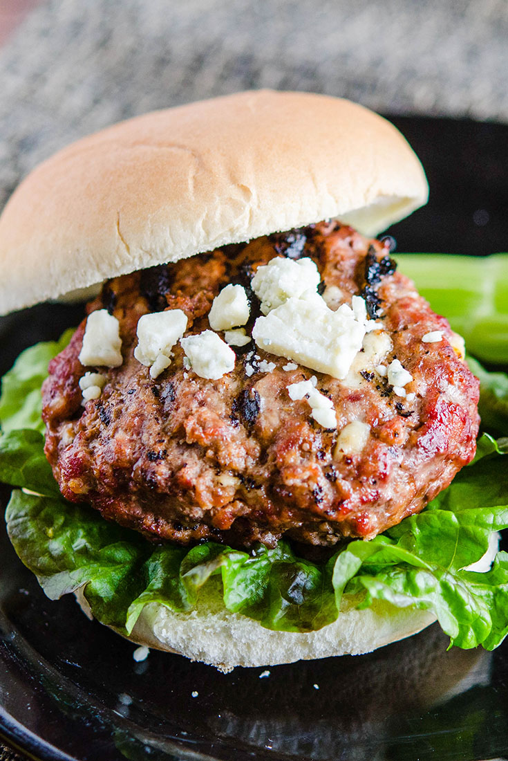 Buffalo Bleu Cheese Burgers Dump and Go Dinner Once A Month Meals