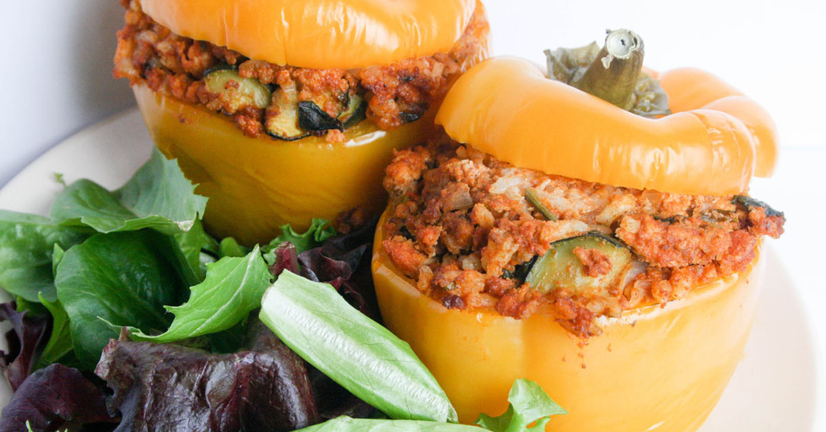 Instant Pot Chorizo Stuffed Peppers Dump and Go Dinner Once A Month