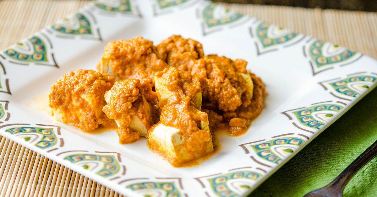 Slow Cooker Coconut Tofu Curry - Dump and Go Dinner | Once A Month Meals