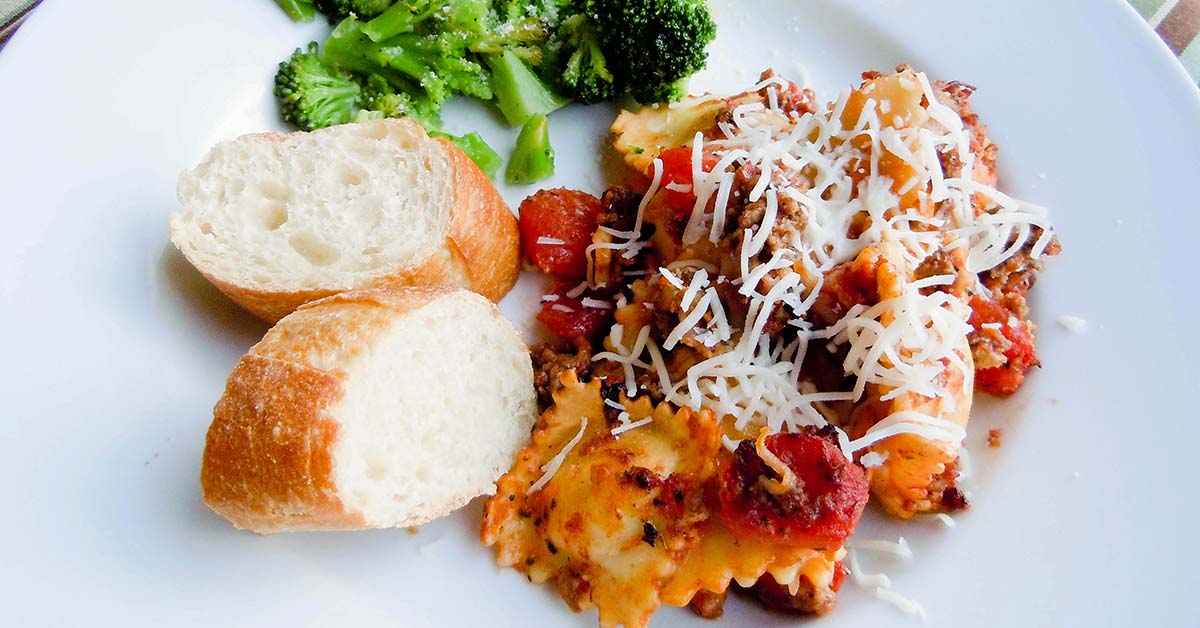 Baked Ravioli - Dump and Go Dinner | Once A Month Meals