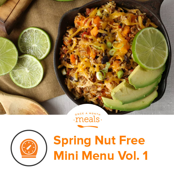 Spring Nut Free Mini Freezer Meal Plan Vol. 1 Once A Month Meals