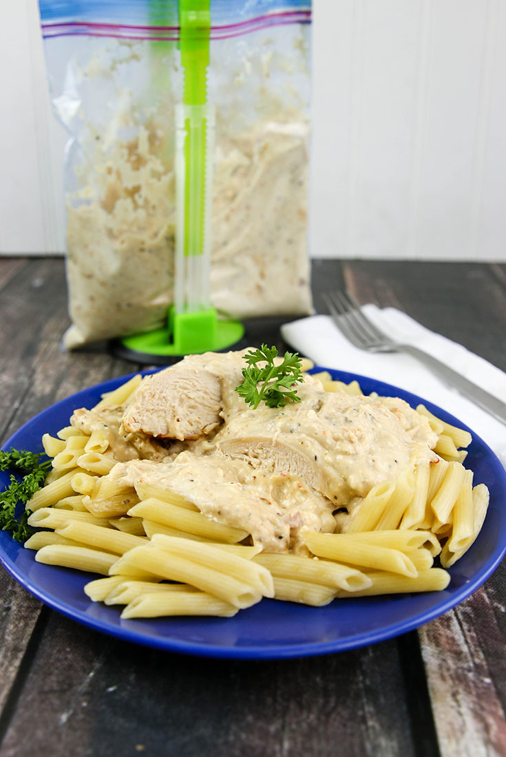 Light Cream Cheese Chicken Dump and Go Dinner Once A Month Meals