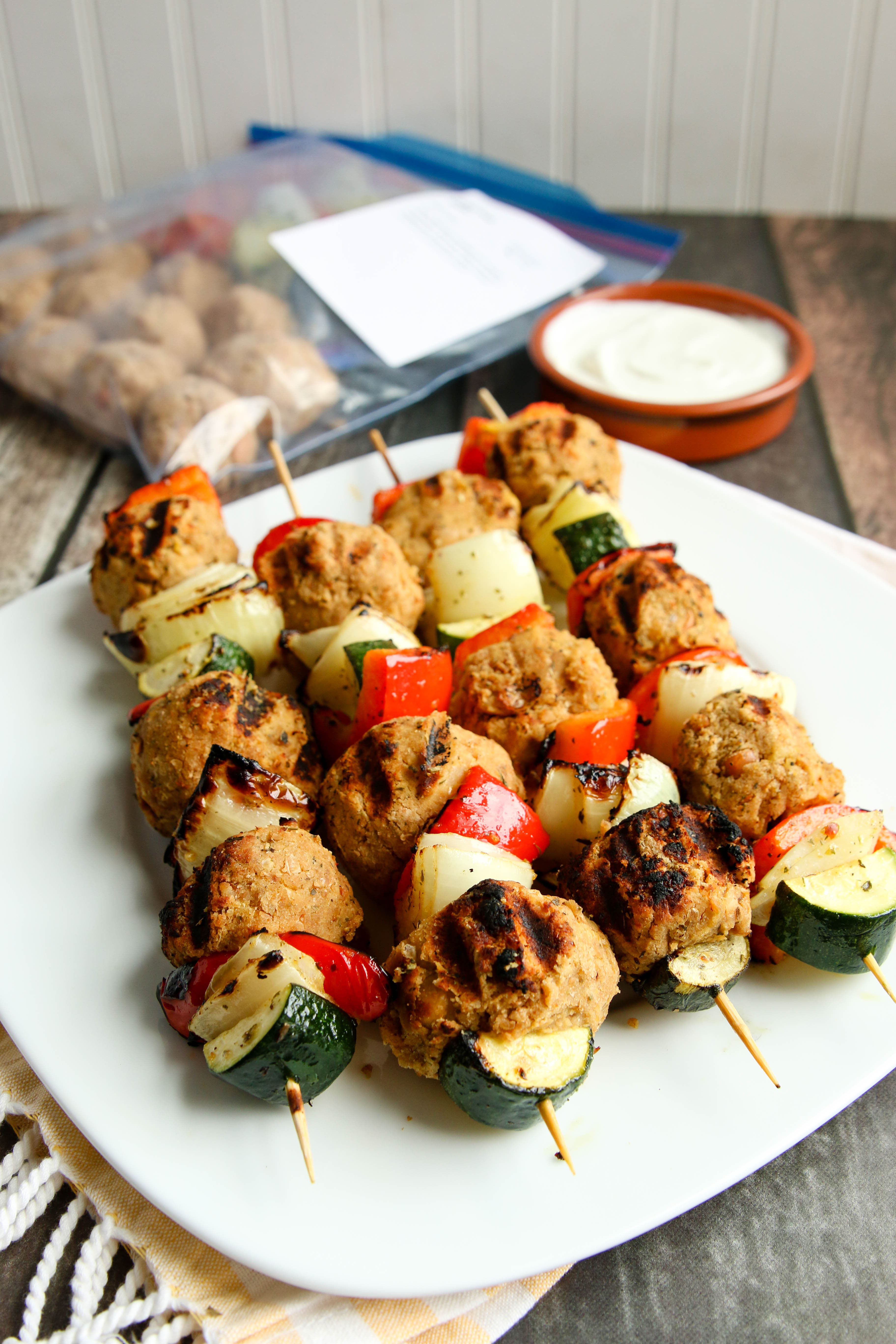 Grilled Greek Kebabs Dump and Go Dinner Once A Month Meals